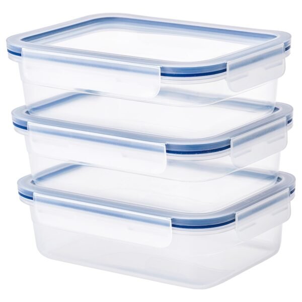 Food container with lid, rectangular/plastic, 1.0 l